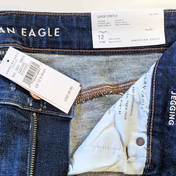 AMERICAN EAGLE, Jegging, Vintage Star, Super Stretch. Size 12 X-Short. 31W. - Picture 5 of 5